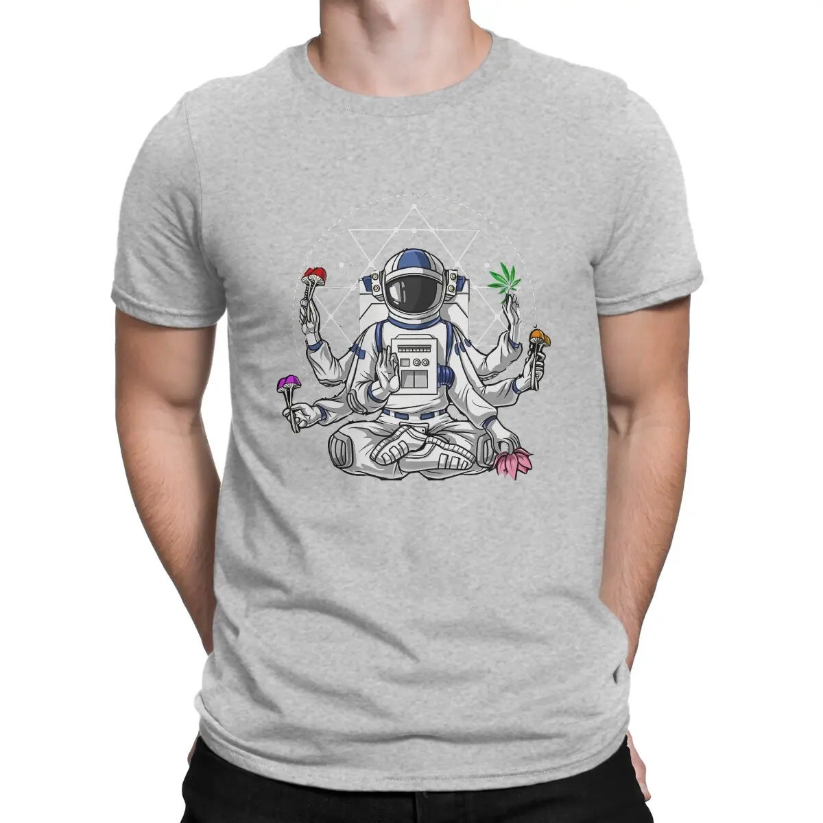 thumbnail image 1 of Camiseta psiconauta psicodélica de astronauta, impresionante camiseta de algodón puro, camiseta de manga corta, camiseta de psiconautas, ropa clásica de cuello redondo, 1 of 7