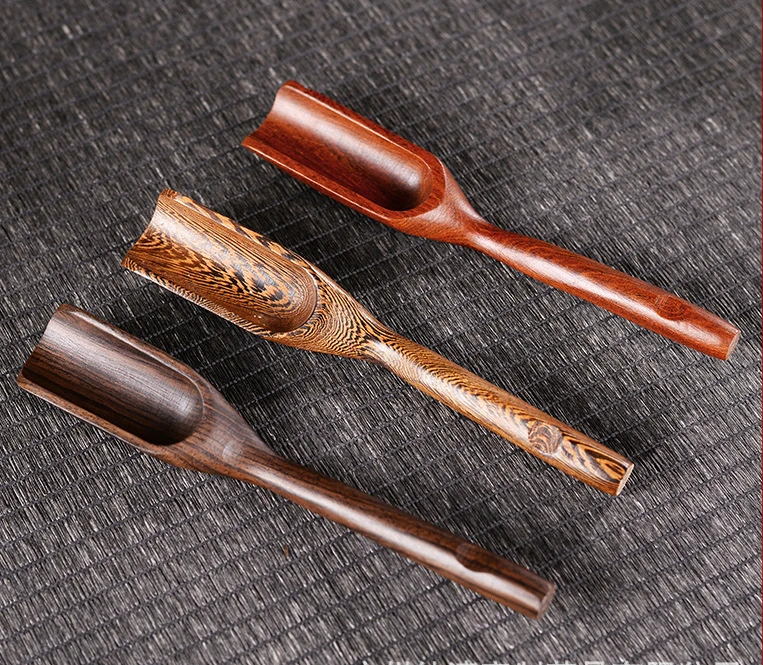 Vintage Tea Spoons Wood Chinese Kungfu Tea Scoop Shovel Wooden Scoop for Coffee Powder Spice Leaf Spoon Accessories