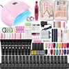 Manicure Set Acrylic Nail Kit Nail Clipper Tool Set Semi Permanent Extension Nails Gel With UV Lamp Nail drill Machine Tool kit 1