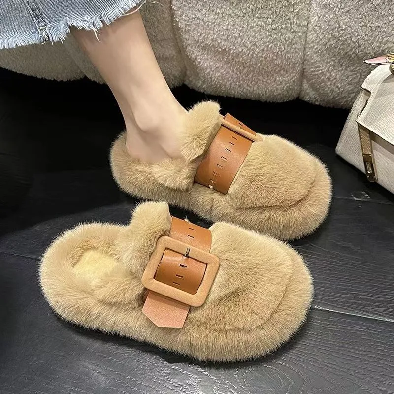 

Высококачественные зимние тапочки для женщин 2024, женские теплые домашние тапочки, мягкая плюшевая женская домашняя обувь