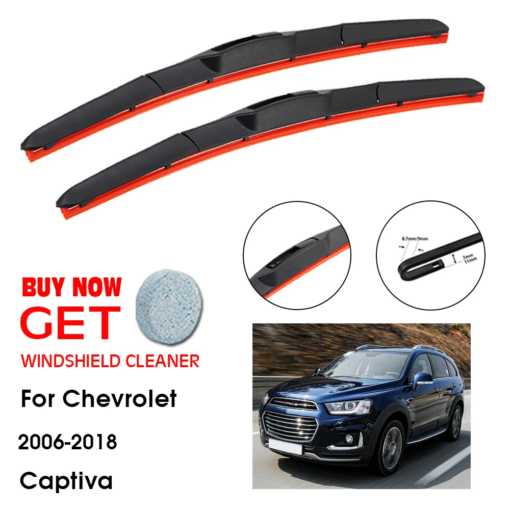 

Car Wiper For Chevrolet Captiva 24"+16" 2006-2018 Front Window Washer Windscreen Windshield Silica Gel Wiper Blades Accessorie