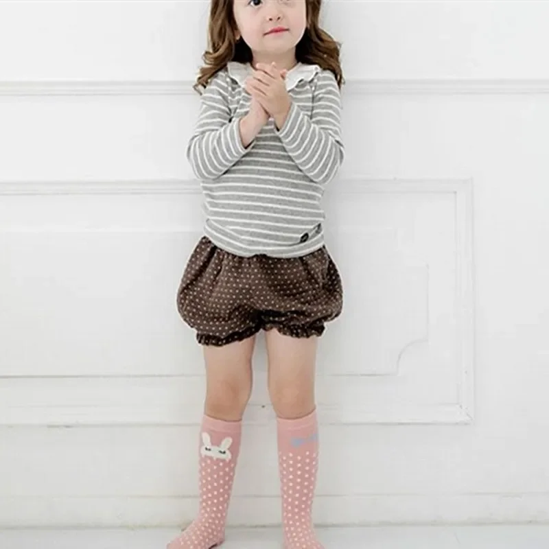 Korean Version of Combed Cotton Cartoon High Tube for Children's Socks Infants Children Babies Small Animal Socks for  0-4Y