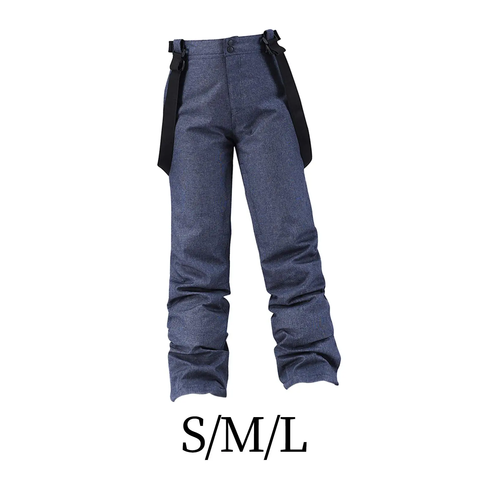 Snow Ski Pants Warm Insulated Windproof Unisex Full Length Outdoor Winter Waterproof Snow Pants Ski Bib Overalls Skiing Trousers