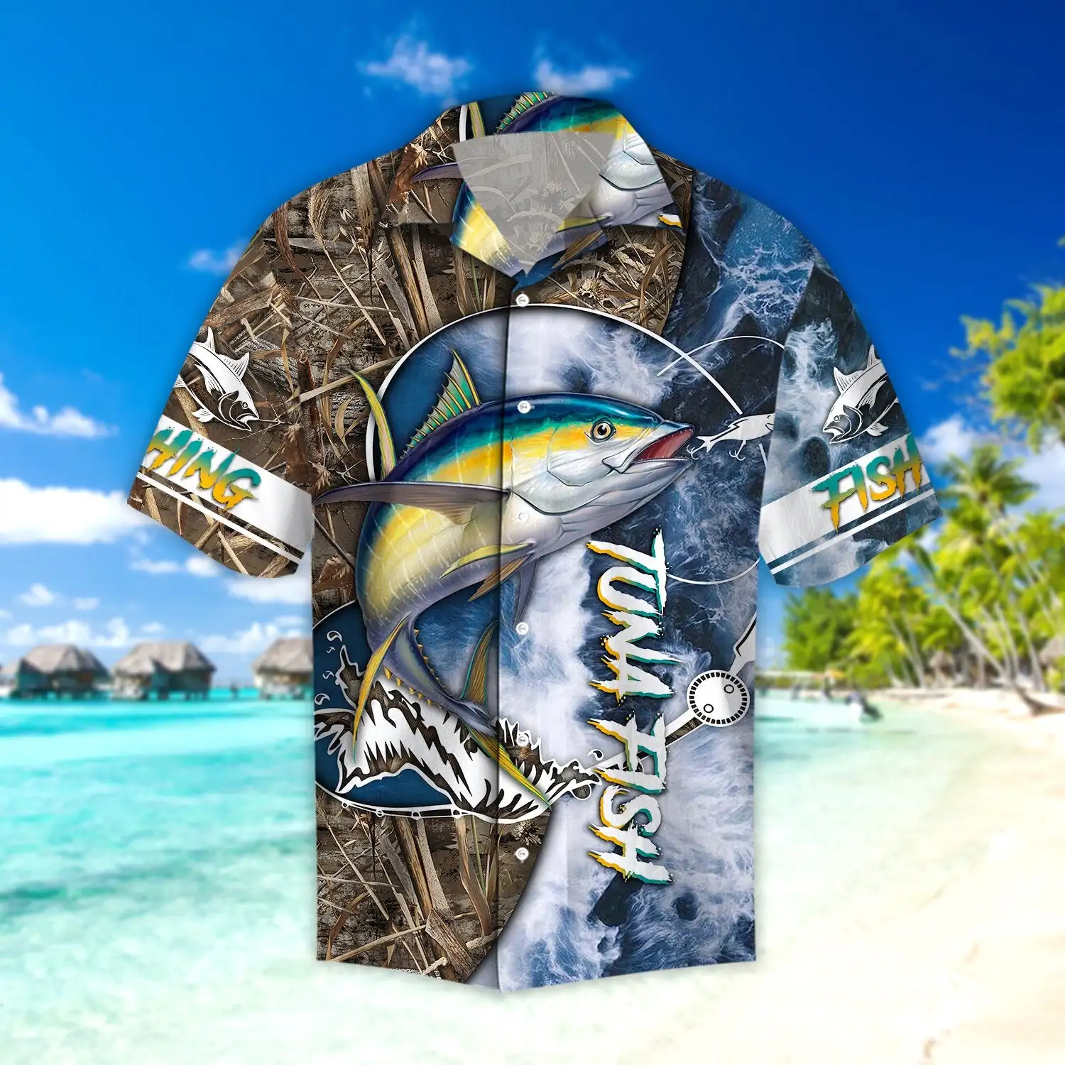 Custom Name Sport Fishing Team 3D Design Fishing Hawaii Shirt