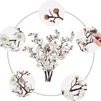 Artificial Flowers Spring Plum Blossom Peach Branch Silk Flowers for Home Wedding Party New Year Decoration Wreaths Accessories 3