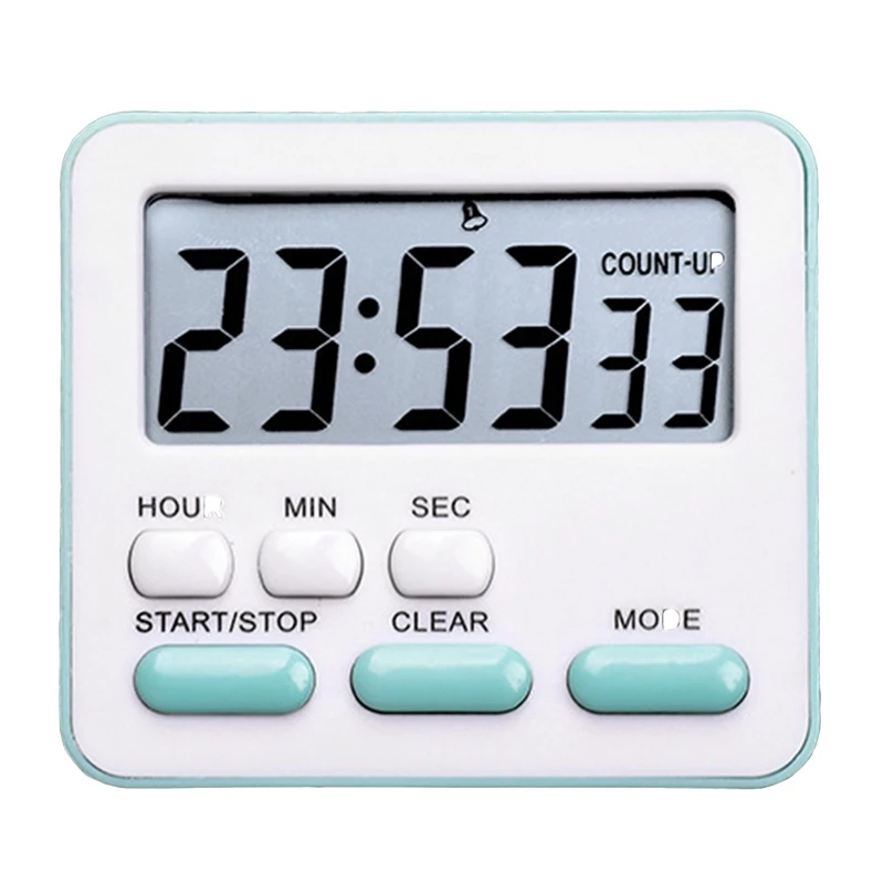 1pcs Kitchen Timer & Stopwatch, Large Digits, Loud Alarm, Mute