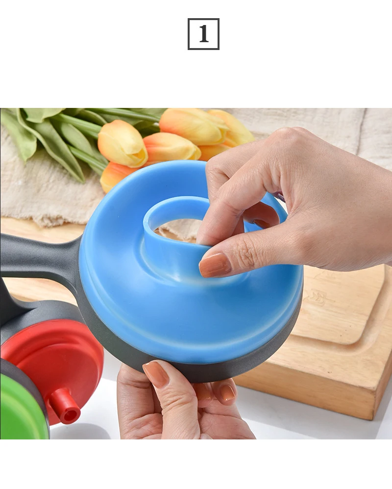 Description Picture 4 of item3Pcs/Set Kitchen Funnel Canning For Filling Bottles Jam With 3 Sizes Transfer Mason Jar Liquid Powder Home Wide Mouth
