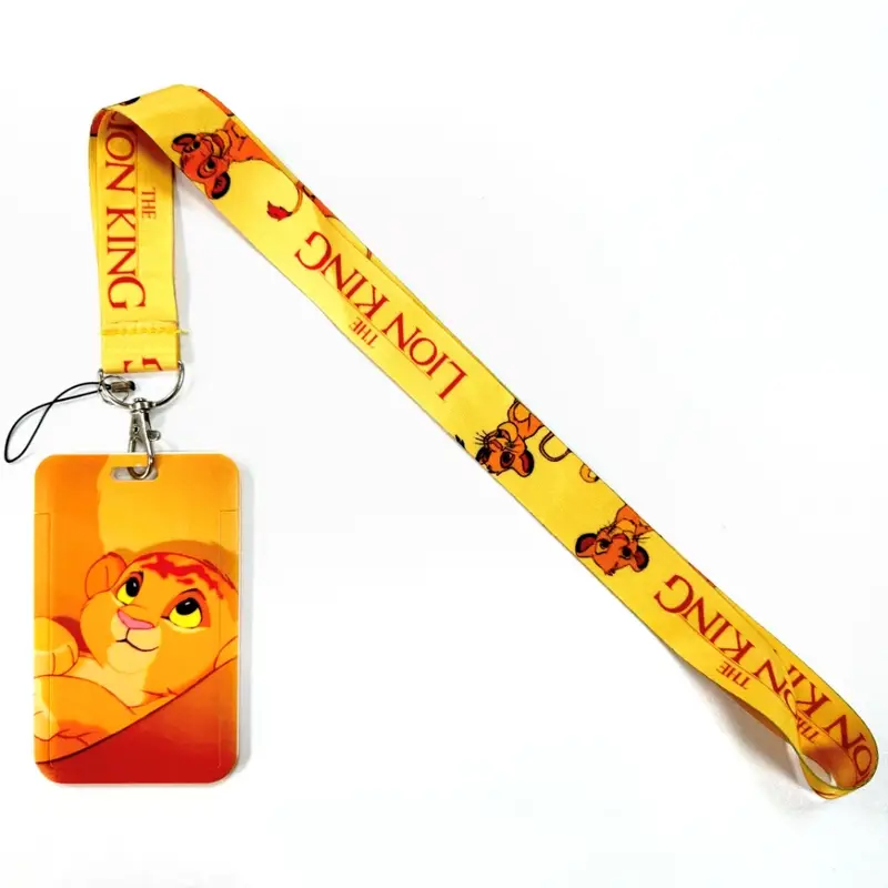 Disney's Credential Holder Mickey Mouse Lanyard Bear Phone Rope ID Card Badge Holder Princess Neck Strap Cartoon Keychain Gift - Image 14