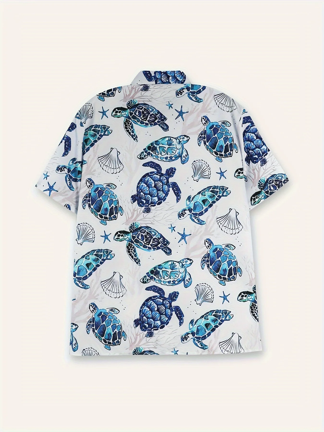 Comfy Sea Turtle Hawaiian Shirt Men Oversized Shirts Full Printed Short Sleeve Aloha Top for Summer Beach Days 3