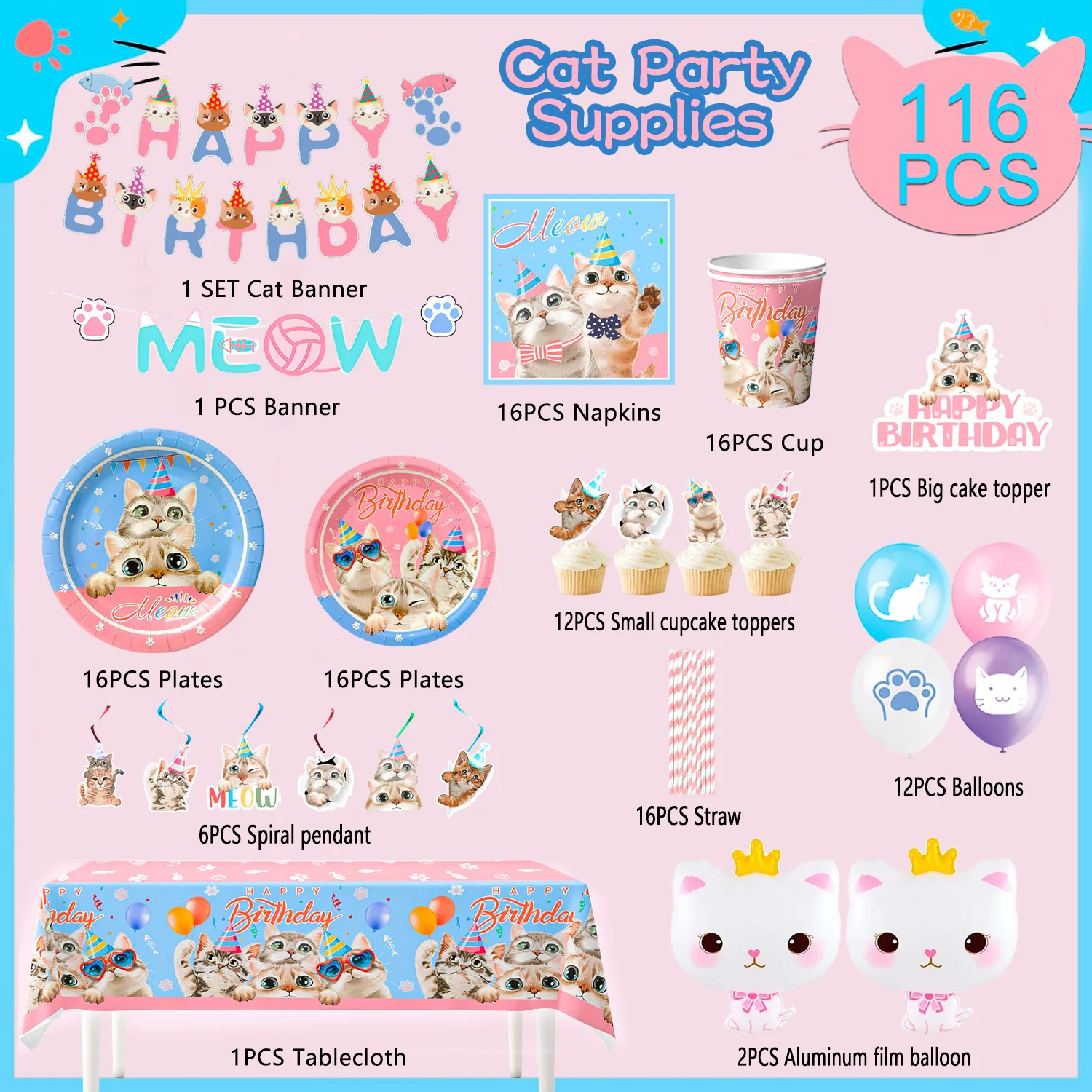 Ensemble De Vaisselle De Fête Pour Bébé Fille Assiettes En