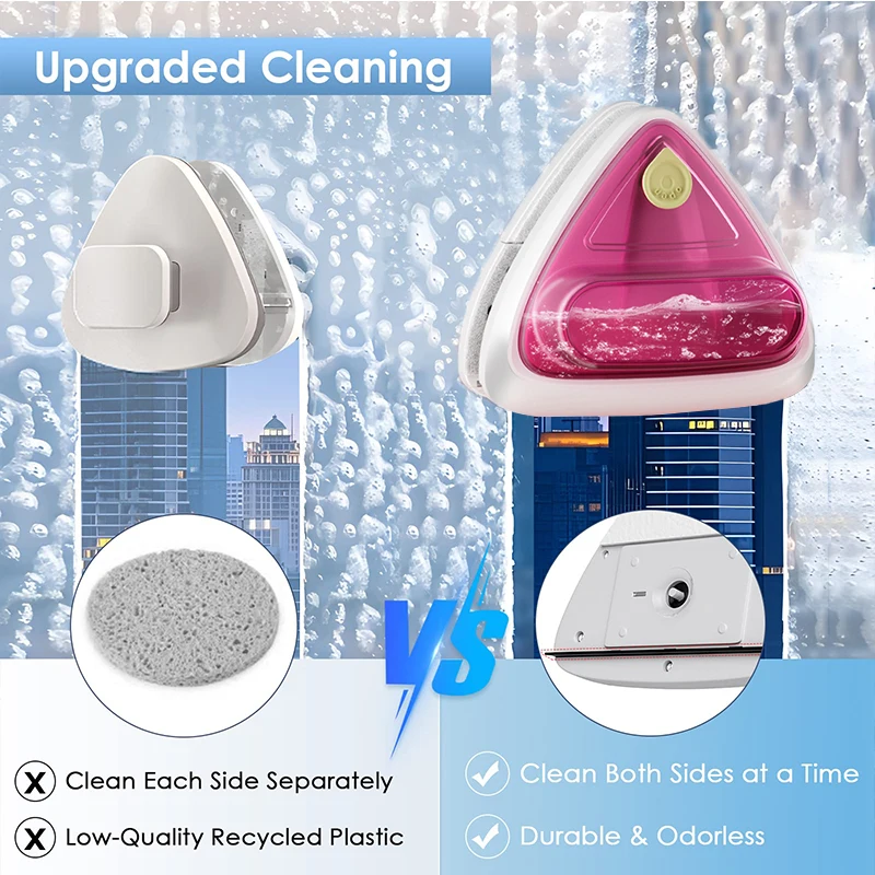 UNTIOR Double Sided Magnetic Window Cleaner Glasses Household Cleaning Windows Cleaning Tools Scraper for Glass Magnet Brush
