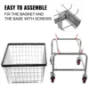 Wire Laundry Cart, 2.5 Bushel Wire Laundry Basket with Wheels, 21''x27''x27.5'' Commercial Wire Laundry Basket Cart, Steel 6