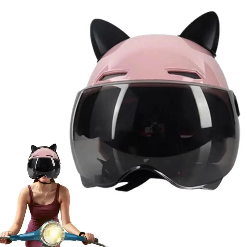 MotorcycleHatOpenFaceCatEarWomenMotorcycleHatMotorcycleHats