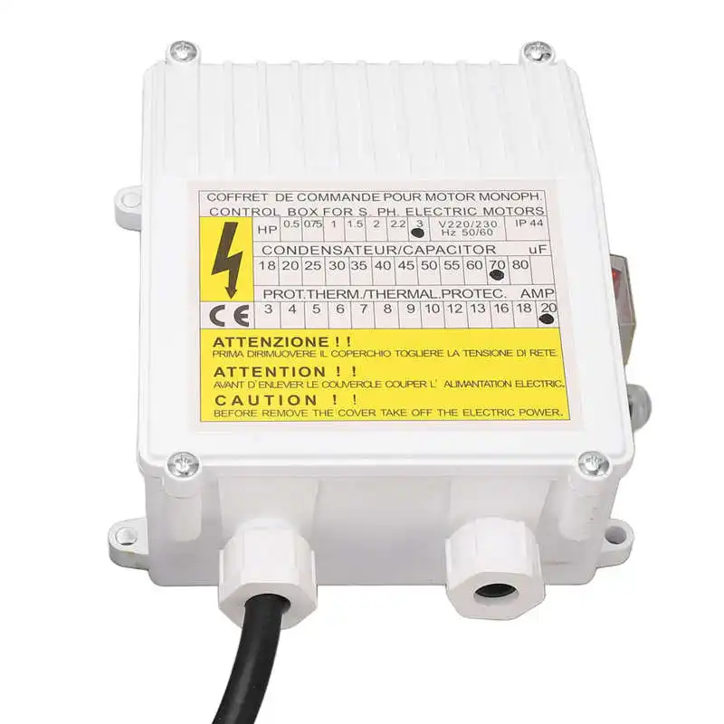 Deep Well Pump Control Box Household 3.0hp Submersible Switch