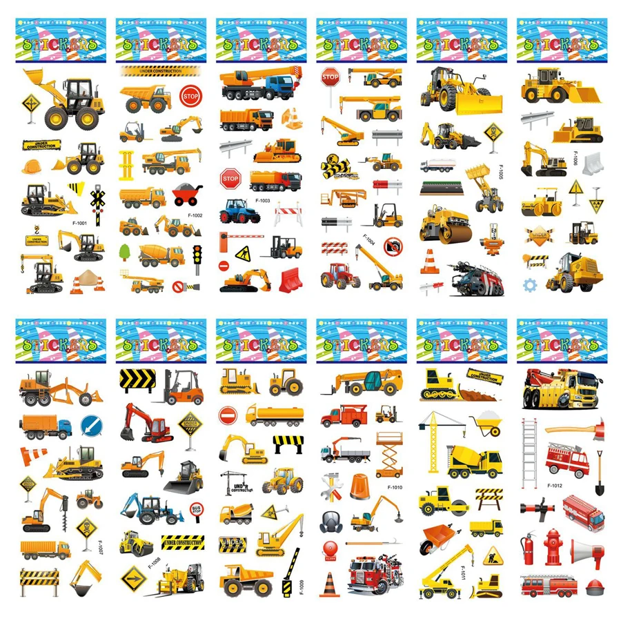 5 Sheets Kids Stickers Puffy Stickers for Children Birthday Christmas New Year Gift for Girl Boy Scrapbooking Cartoon Stickers 4