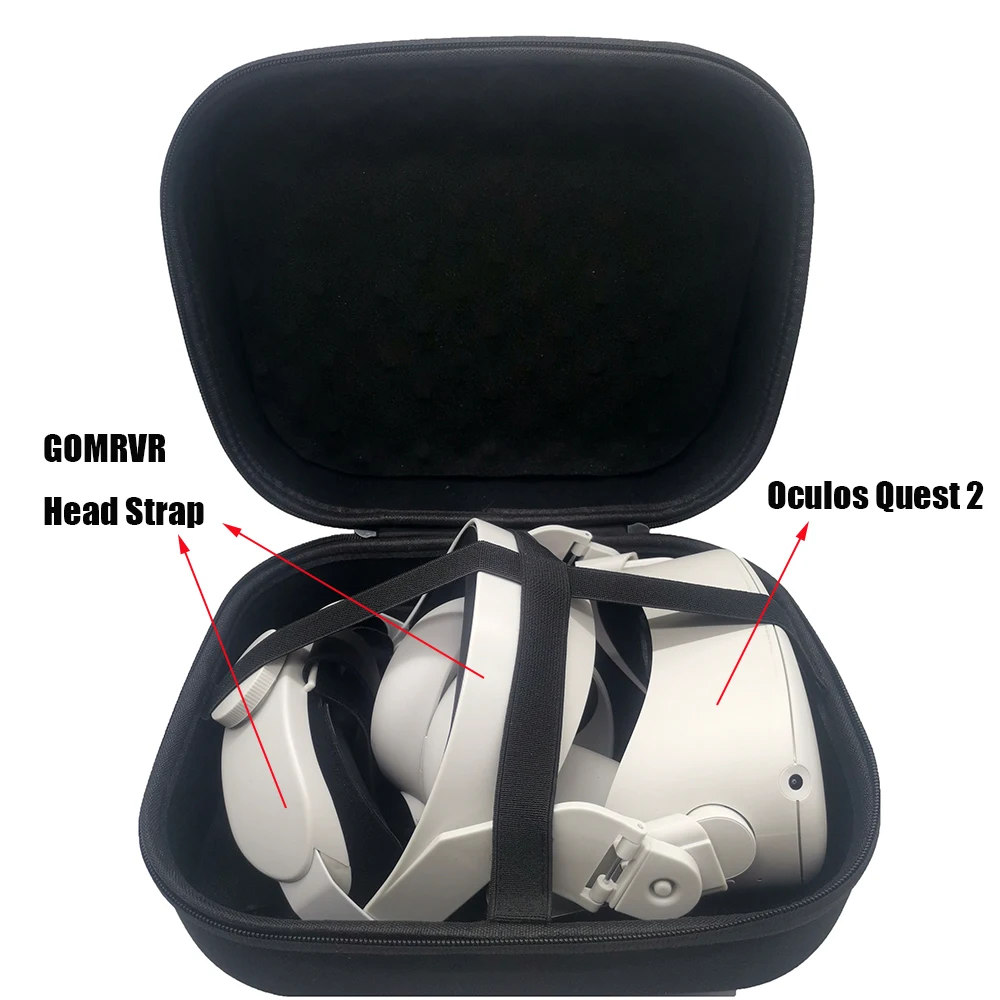 Oculos Quest 2 VR Headset Hard EVA Travel Storage Bag Can be Storage For GOMRVR / BOBOVR M2 Head Strap Controllers Accessories