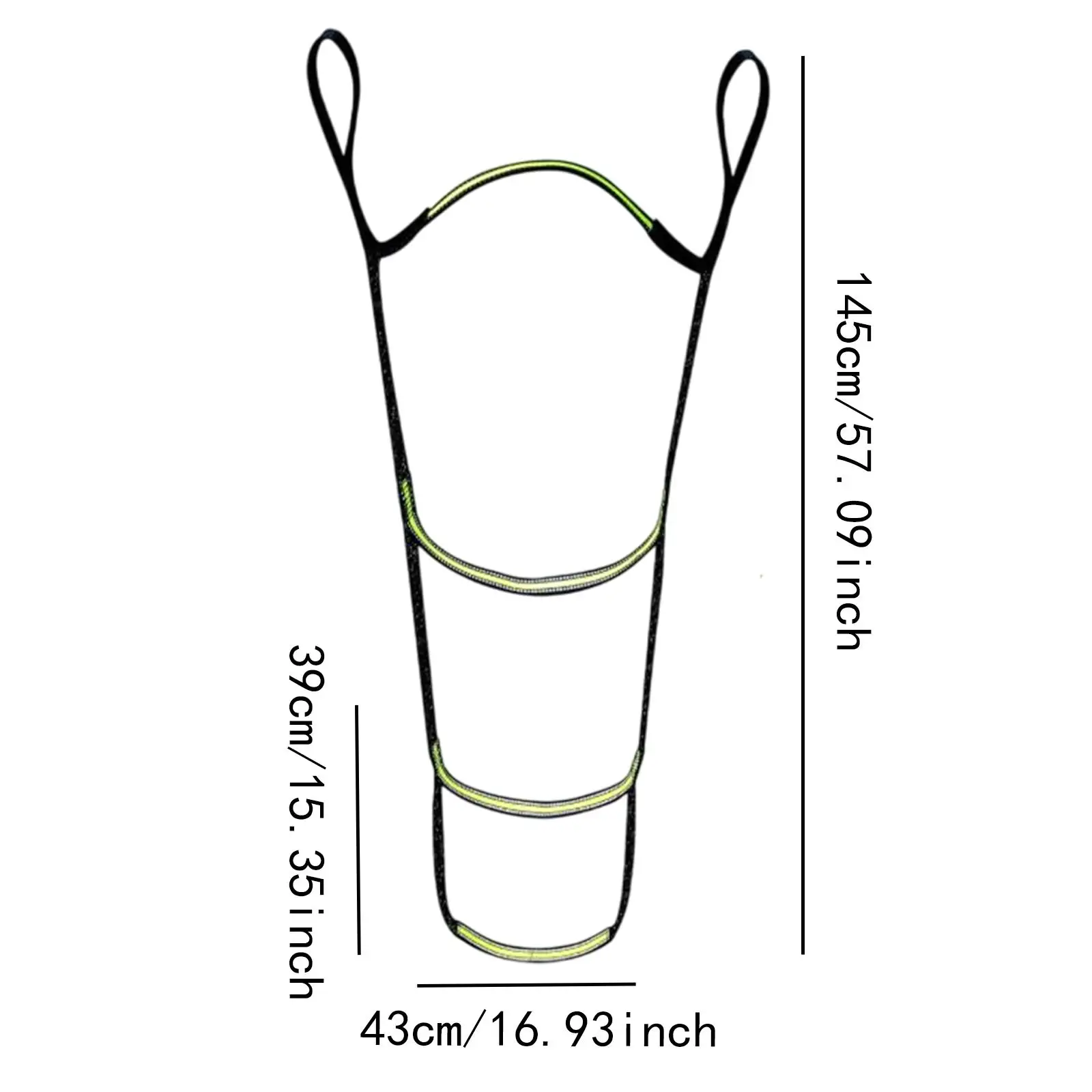 Climbing Aider Outdoor Sports Nylon Sturdy with Reflective Strips Step Aider