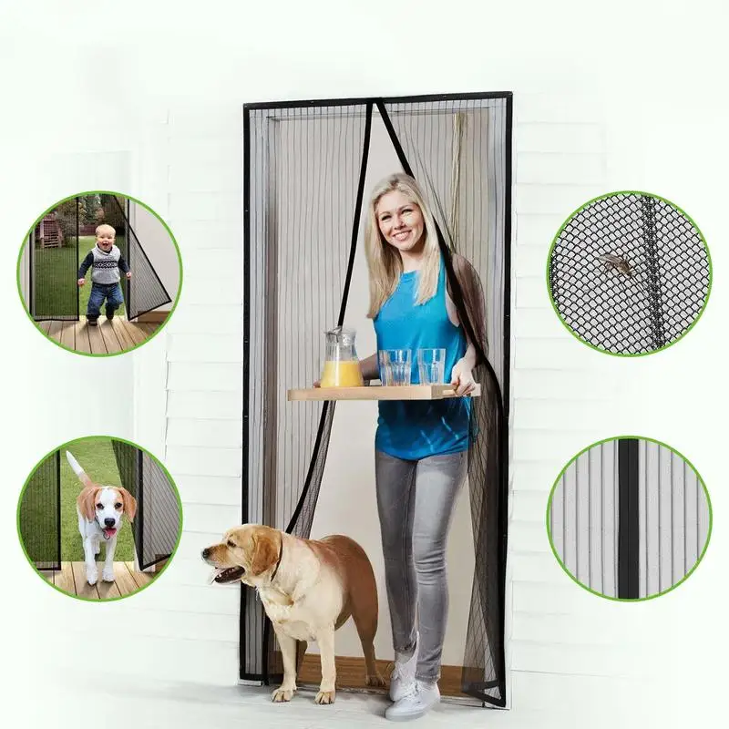 MAGIC MESH Magnetic Door Curtain Mosquito Fly Bug Insect Protection Net Screen 