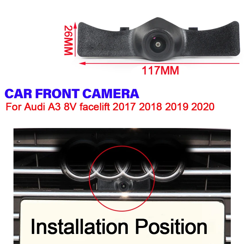 

HD CCD AHD Car Front View Parking Night Vision Positive Waterproof Logo Camera For Toyota RAV4 XA50 2019 2020 2021 wide angle