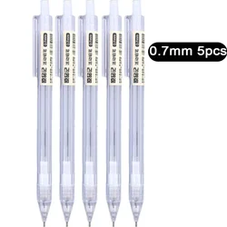 Minimalist White Mechanical Pencil Set - 5 Piece Stationery Essentials (0.7mm-5pcs)