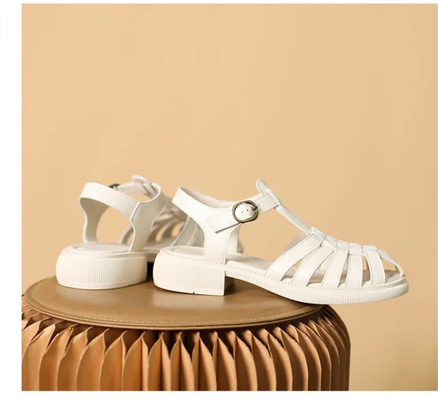 Sandali Donna Mary Jane Con Punta Chiusa - Piatti, Vintage, In Camoscio, Comodi Per Estate E Spiaggia - Foto 5