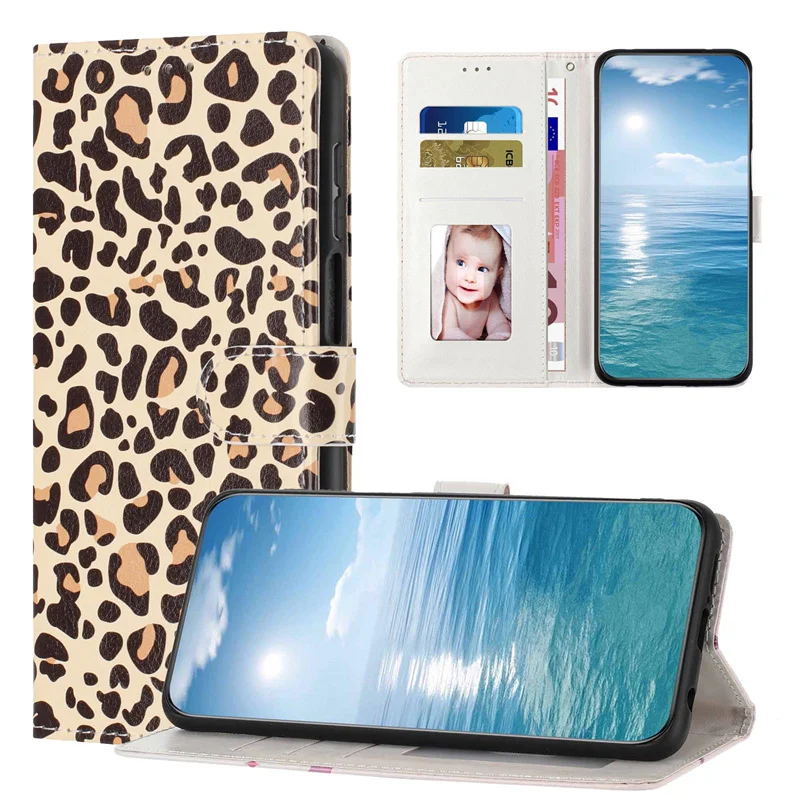 Leopard Print Wallet Leather Phone Cover