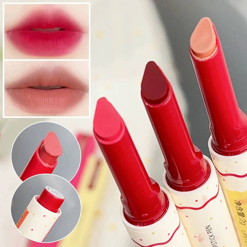 Waterproof Matte Lipstick Velvet Nude Lipstick Pencil Sexy Red Lip Liner Pen Makeup Long Lasting Lip Dyed Pigments Cosmetics