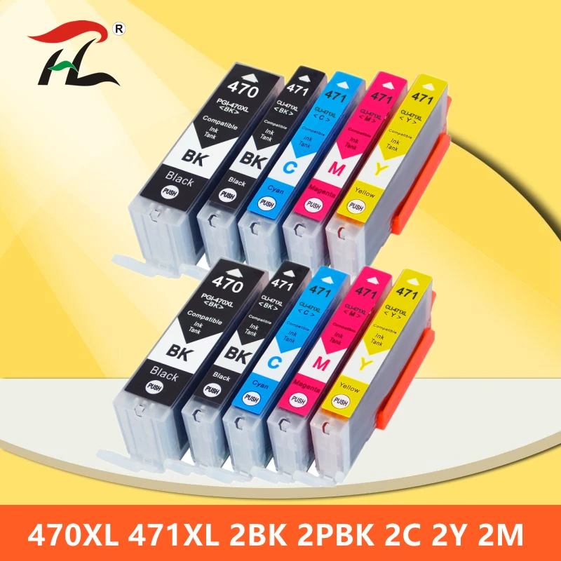 

PGI470 CLI471 PGI-470 CLI-471 Compatible Cartridge 470XL 471XL For Canon PIXMA TS5040 MG5740 MG6840 TS6040 printer