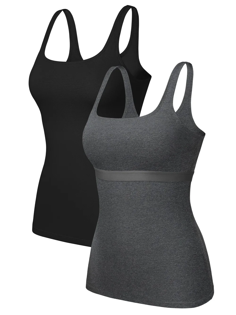 Women Camisole Adjustable Strap Tank Tops with Built in Shelf Bra