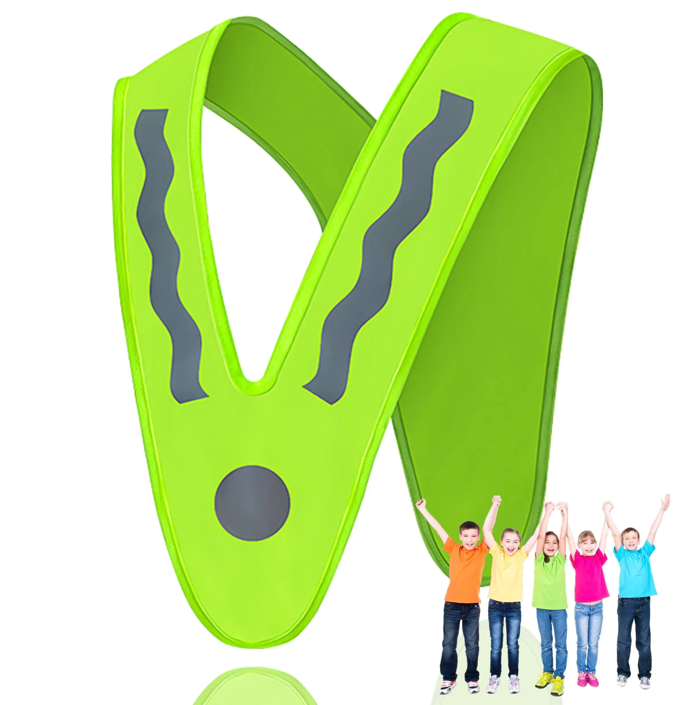 Children's High Visibility Vest Safety Vests, Breathable High Visibility Vests for Jogging Walking Bicycle for Children from 3-6