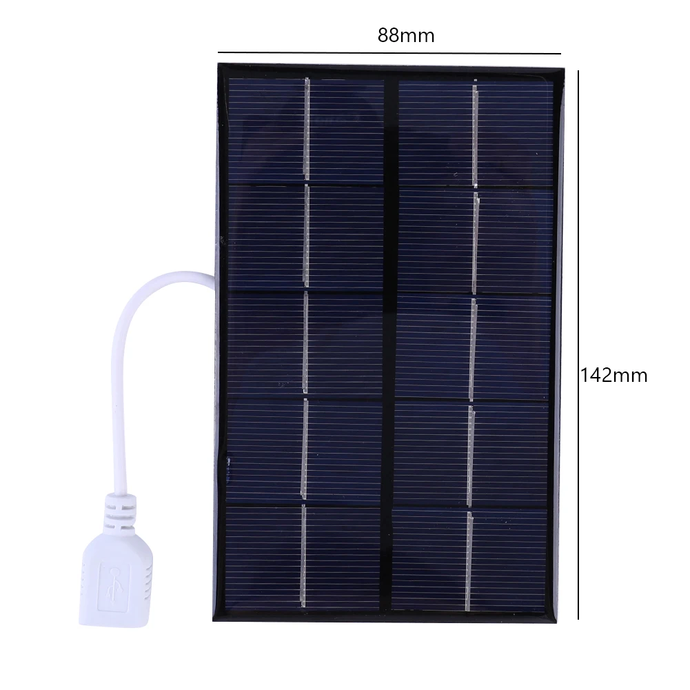 5W 5V Portable Solar Panel Polysilicon USB Solar Charging Panel Solar Panel Charger for 3-5V Battery/Phone Charging