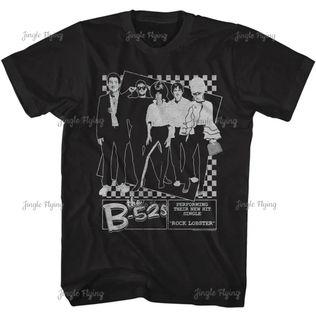 The B52'S Rock Lobster Poster Camicie Nere Album Cover Magliette Per Uomo Magliette Sportive Unisex Di Lusso