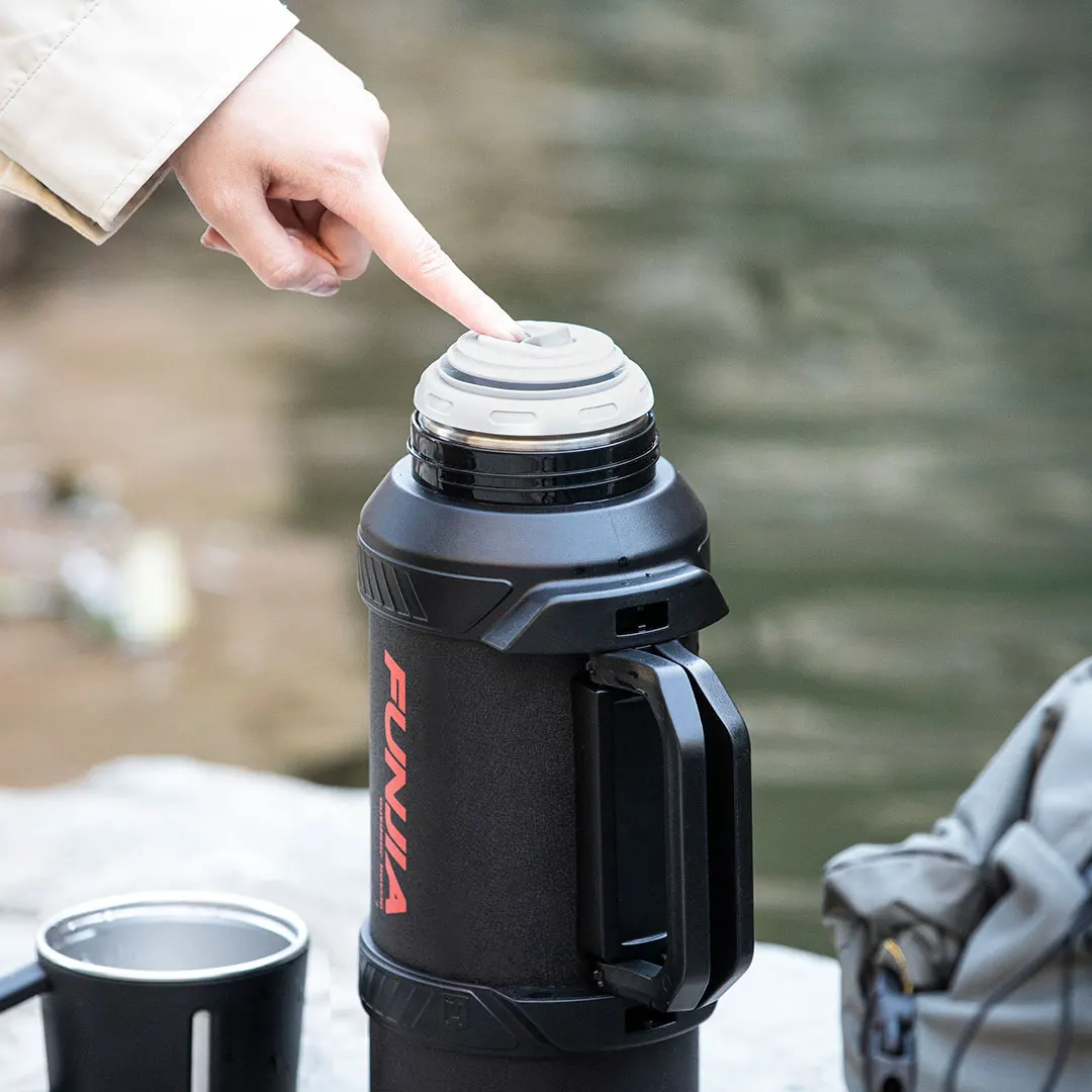 FUNJIA Outdoor travel Thermos Pot 316L stainless steel 24 hours long  lasting Thermos 2L portable Thermos pot - AliExpress