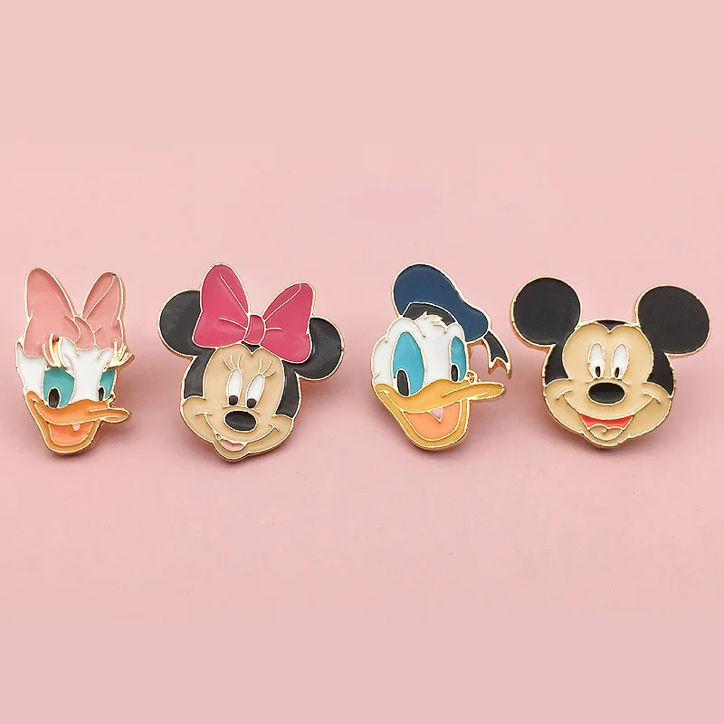 

Mickey Mouse Enamel Pin Funny Brooch Cartoons Badge for Bags Jeans Hoodies Denim Lapel Pin Jewelry Kids Best Birthday Gifts Cute