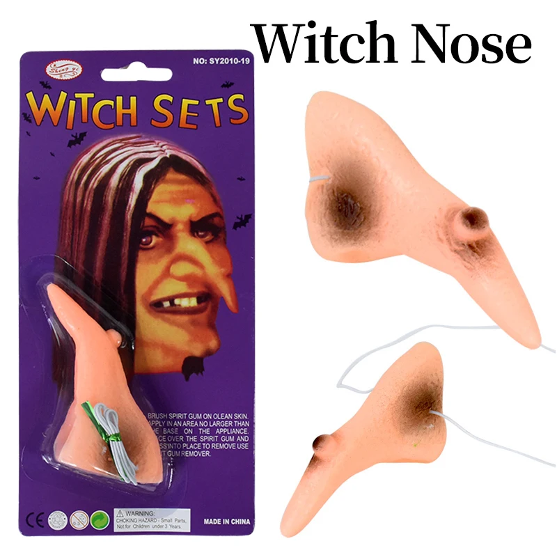 

1pc Halloween Wicked Witch Nose Girl Lady Dressing Up Nose Props Costume Accessories Carnival Halloween Party Horror Decorations