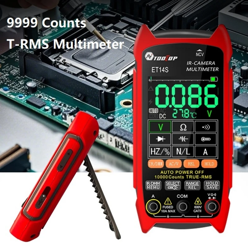 TOOLTOP ET14S Thermal Imager 2.8inch 240x240 AC/DC Multimeter Pipeline Inspection - Image 2