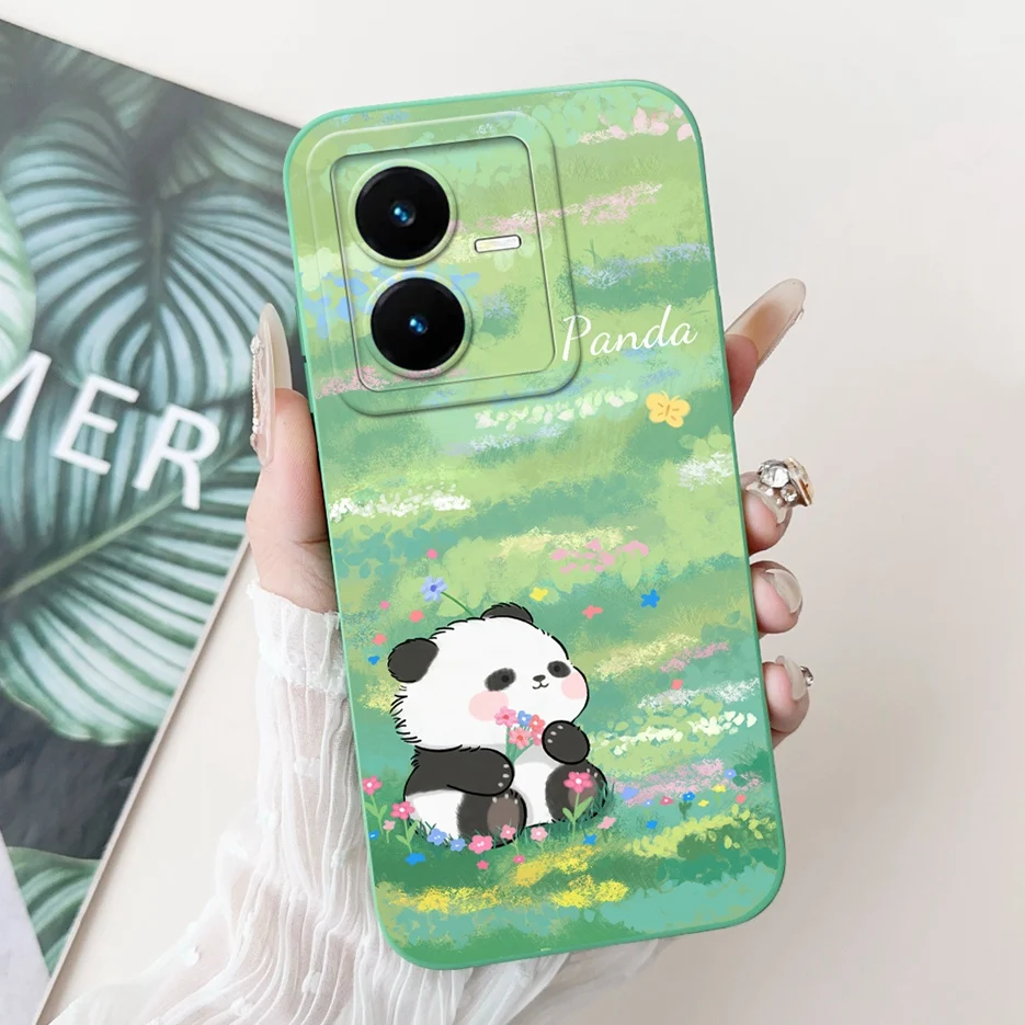 Stylish Painted Soft TPU Phone Case for Vivo Y22 Series - 6.55'' Bumper Cover