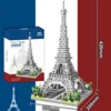 Paris Tower Street View Building Block Mini Diamond Small Particle Assembly Building Block Decoration Toy 6
