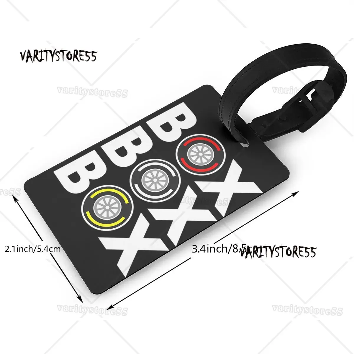 Box Box F1 Tyre Compound White Text Design Luggage Tags Suitcase Accessories Travel Baggage Boarding Tag Portable Label