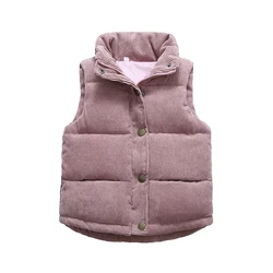 Cozy Winter Kids' Plush Vest - Warm Sleeveless Outerwear for Toddlers and Children (Pink)