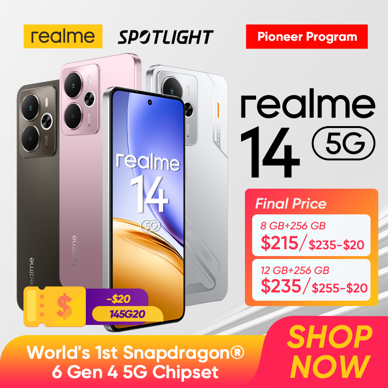 [Pioneer Program] realme 14 5G Smartphone SnapdragonÂ® 6 Gen 4 Chipset 6000mAh Battery 45W Charge 120Hz AMOLED Display IP69 NFC
