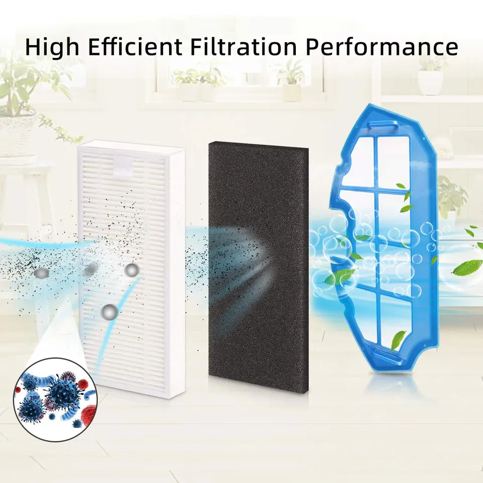 Per Eufy 11C Cecotec Conga Excellence 990 Ecovacs Debot N79S Aspirapolvere Pezzo di ricambio Spazzola laterale principale Filtro Hepa Accessori  6