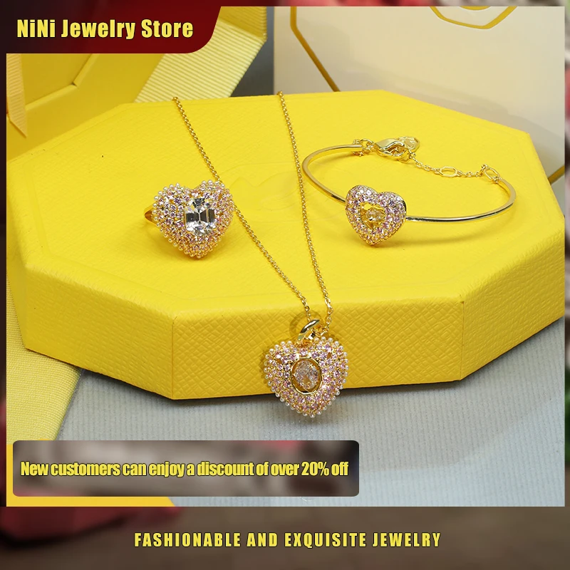 2024 New Alice Nel Paese Delle Meraviglie Collana Earr Boutique Ms. Senior Jewelry Swarovskies Orecchini Di Cristallo Per Le Donne Argento Sterling