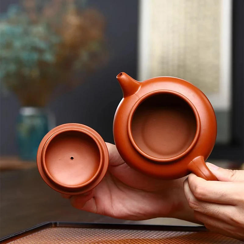 235ML Yixing Red Clay Teapot Ball Hole Filter Kettle Archaize Teaware Puer Tea Ceremony Supplies Drinkware Set Free Shipping