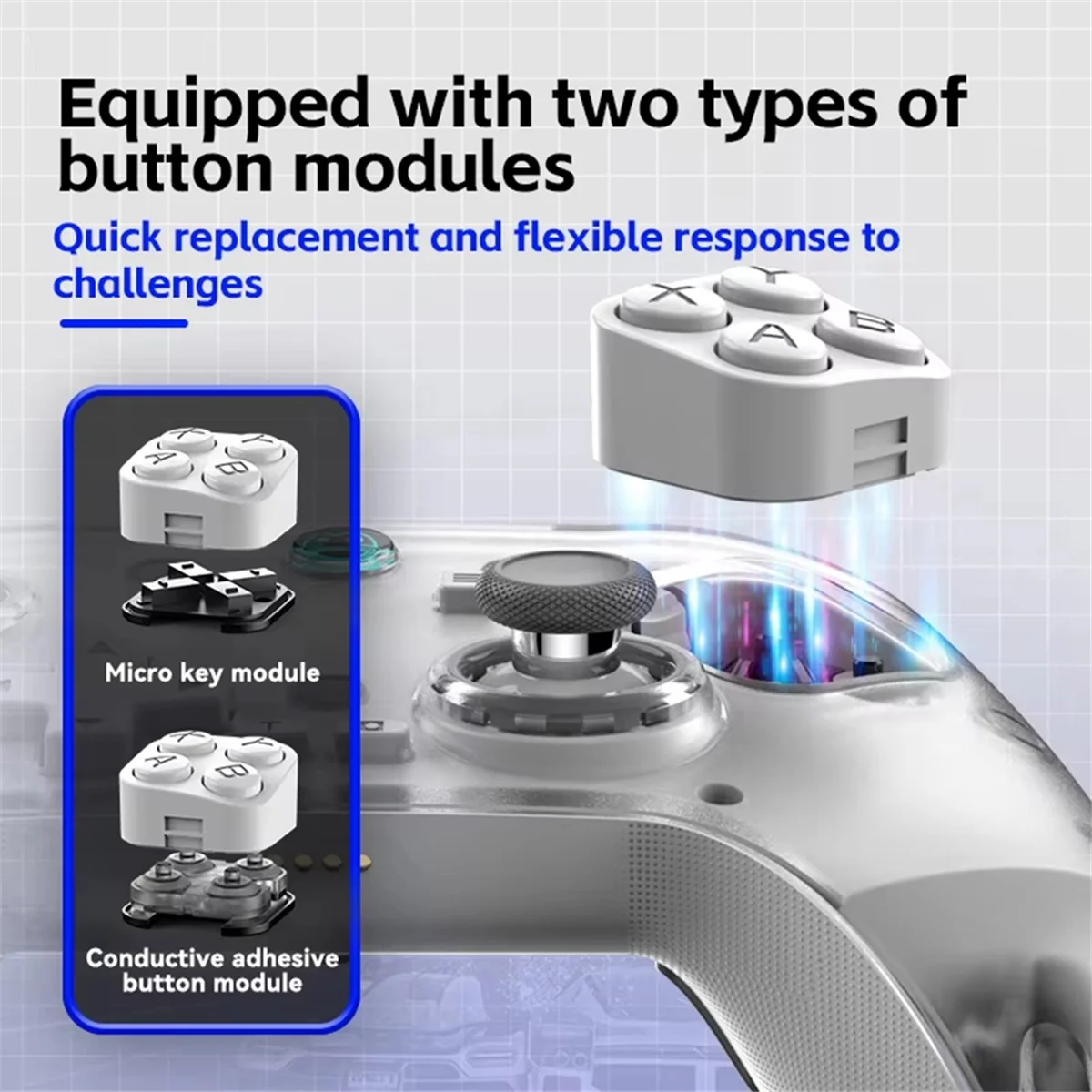 콘솔 6용 스위치 컨트롤러 조이스틱용 A40I 블루투스 게임패드-핸들 홀 PC 안드로이드 IOS 블랙