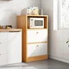Dormitory Fashion Kitchen Cabinets Small Apartment Storage Cabinet Home Furniture Cupboard Dustproof Restaurant Villa Sideboard 3