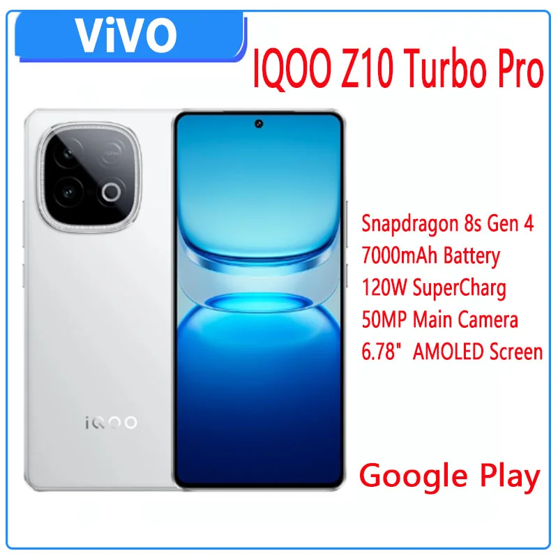 IQOO Z10 Turbo Pro 5G Mobile Phone 6.78'' 144Hz AMOLED Screen