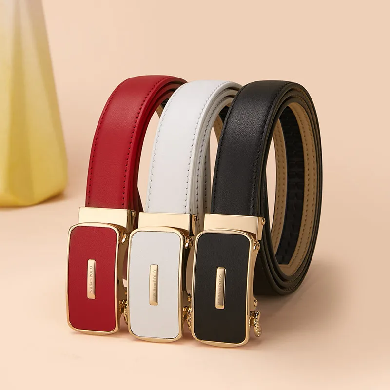 

Emperor Paul Belt Women's Genuine Leather Automatic Buckle 2024 New Belt Women's Fashion Personalized Decoration Pant Belt