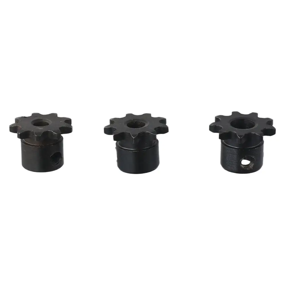 Single Strand 1/4" Pitch 9 Tooth Gear 25 Chain Black Oxide Roller Sprockets C45 Carbon Steel Industrial Drive Sprocket ISO 04C