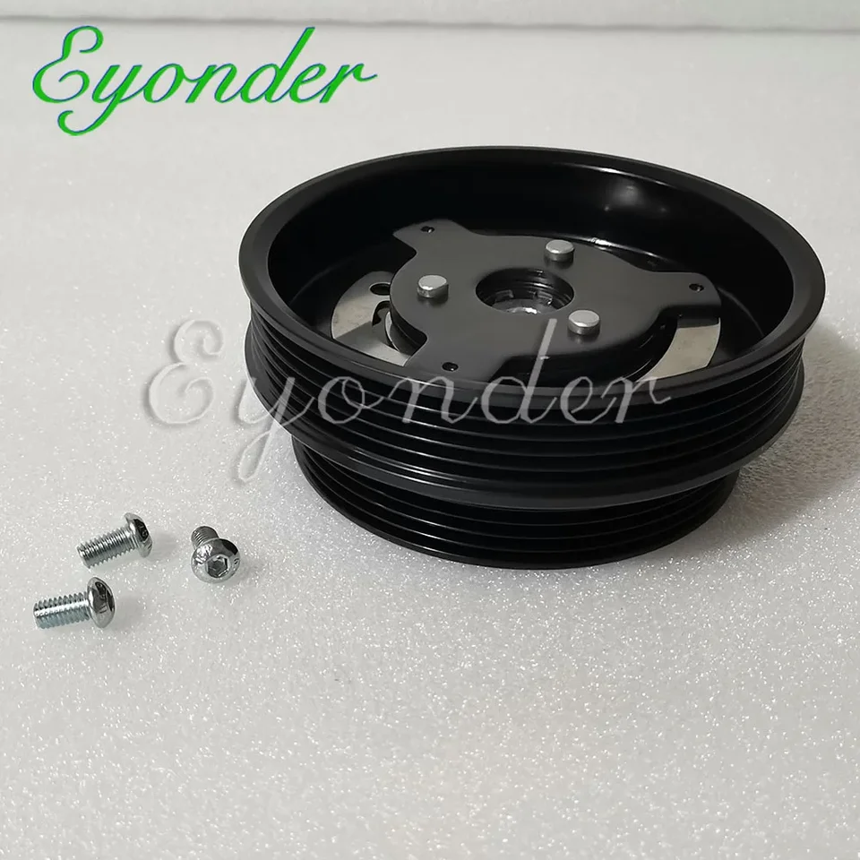 6PK Serpentine Pulley AC A/C Air Conditioning Compressor Clutch Pulley ...
